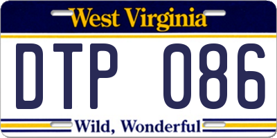 WV license plate DTP086