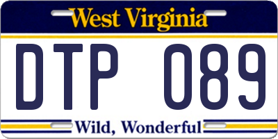 WV license plate DTP089
