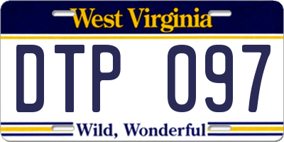 WV license plate DTP097
