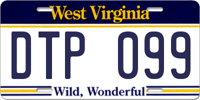 WV license plate DTP099