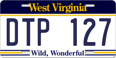 WV license plate DTP127