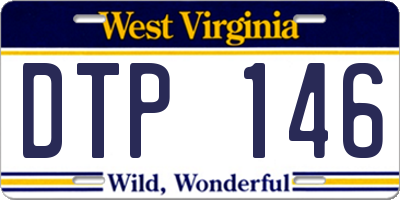 WV license plate DTP146