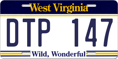 WV license plate DTP147