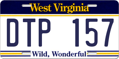 WV license plate DTP157