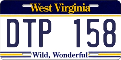 WV license plate DTP158