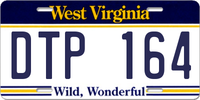 WV license plate DTP164