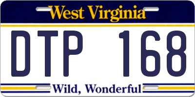 WV license plate DTP168
