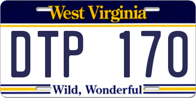 WV license plate DTP170