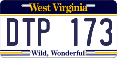 WV license plate DTP173
