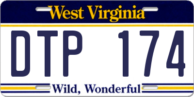 WV license plate DTP174