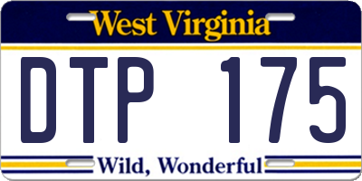 WV license plate DTP175