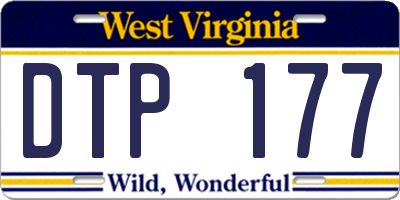 WV license plate DTP177