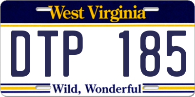 WV license plate DTP185