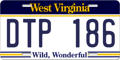 WV license plate DTP186