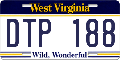 WV license plate DTP188
