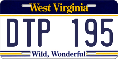 WV license plate DTP195