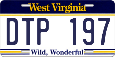 WV license plate DTP197