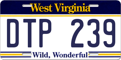 WV license plate DTP239