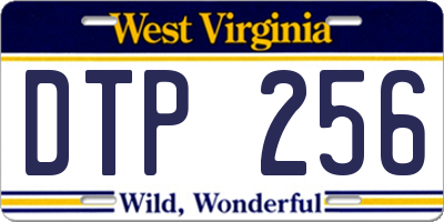 WV license plate DTP256
