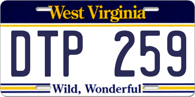 WV license plate DTP259