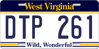 WV license plate DTP261