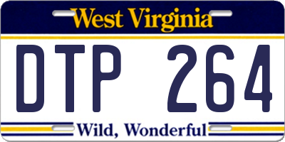 WV license plate DTP264