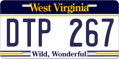 WV license plate DTP267