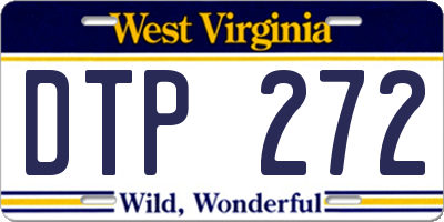 WV license plate DTP272