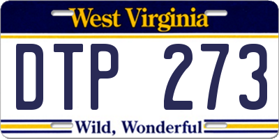 WV license plate DTP273