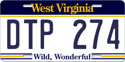WV license plate DTP274