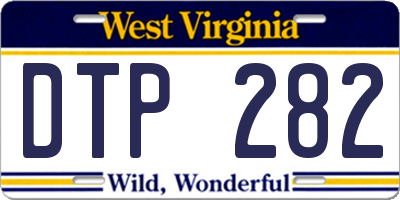 WV license plate DTP282