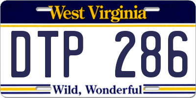 WV license plate DTP286