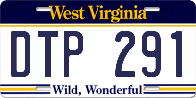 WV license plate DTP291