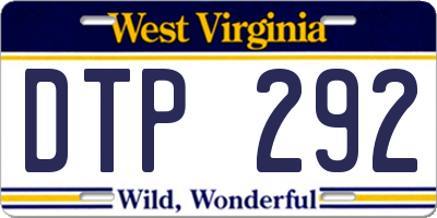WV license plate DTP292