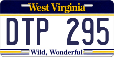 WV license plate DTP295