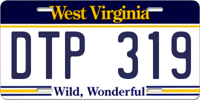 WV license plate DTP319