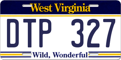 WV license plate DTP327