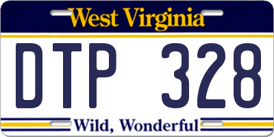 WV license plate DTP328