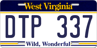 WV license plate DTP337