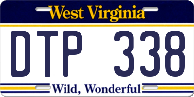 WV license plate DTP338