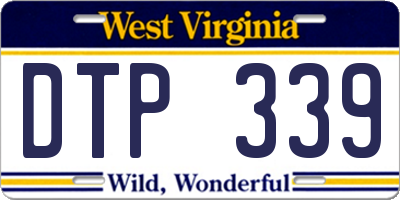WV license plate DTP339