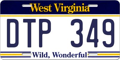 WV license plate DTP349