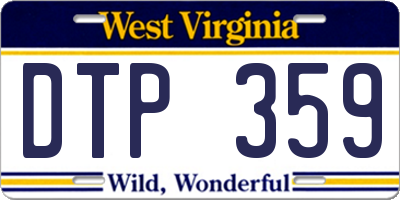 WV license plate DTP359