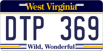 WV license plate DTP369