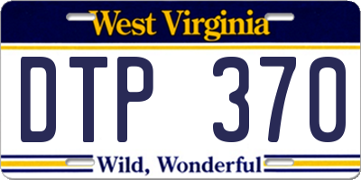 WV license plate DTP370