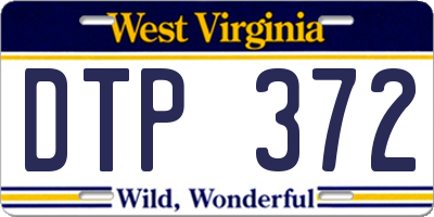 WV license plate DTP372