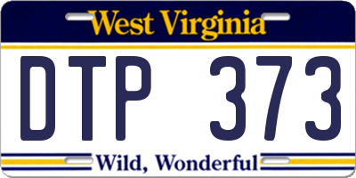 WV license plate DTP373
