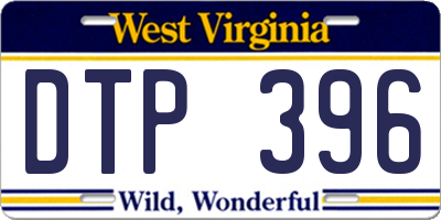 WV license plate DTP396
