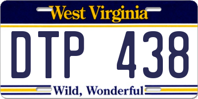 WV license plate DTP438