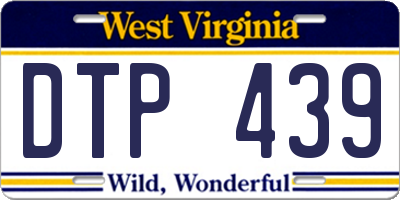 WV license plate DTP439